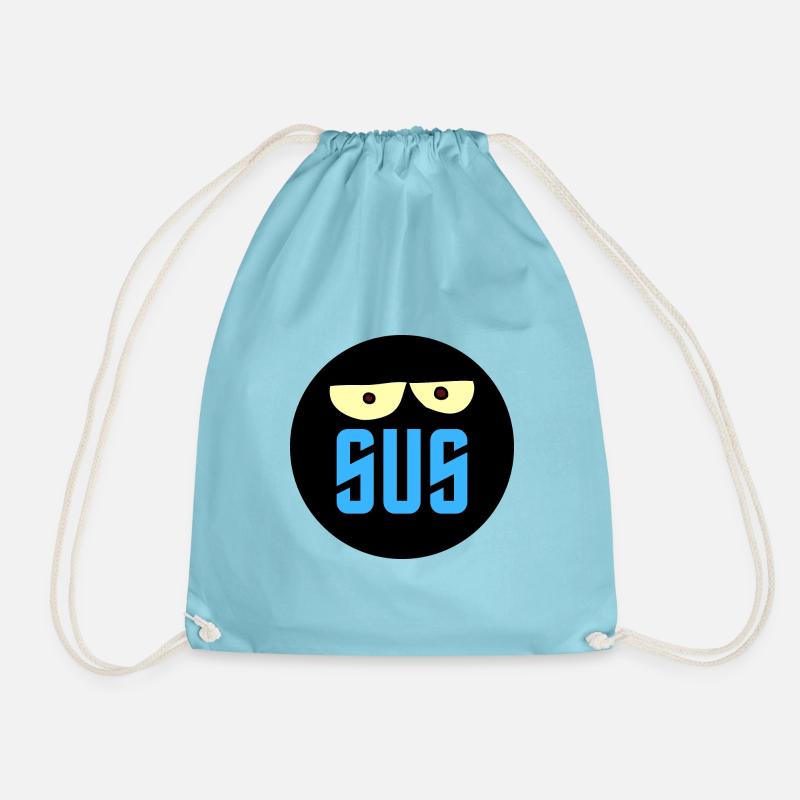 sus - verdächtig - Turnbeutel - Aqua