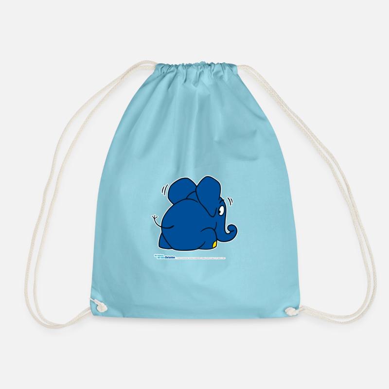 Der Elefant versteckt sich - Turnbeutel - Aqua