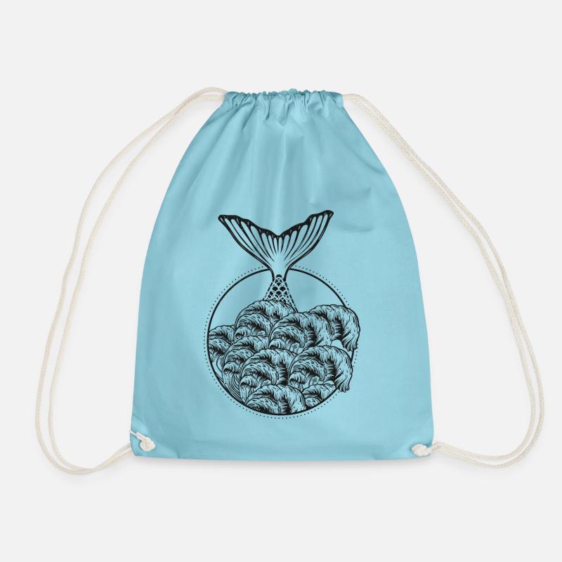 Schwanzflosse einer Meerjungfrau - Turnbeutel - Aqua