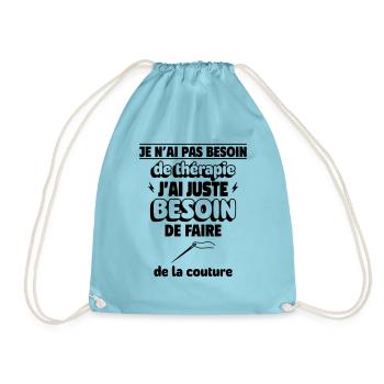 Pas besoin de thérapie, juste de la couture - Sac de sport léger - aqua - Devant