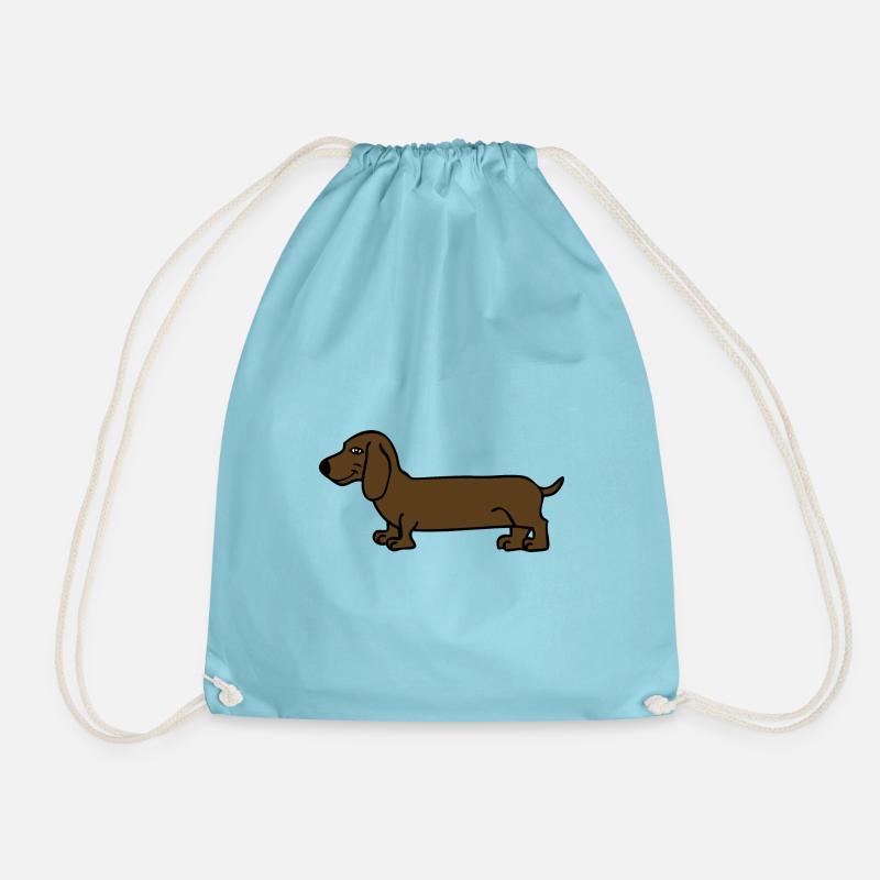 Cooler Dackel - Turnbeutel - Aqua