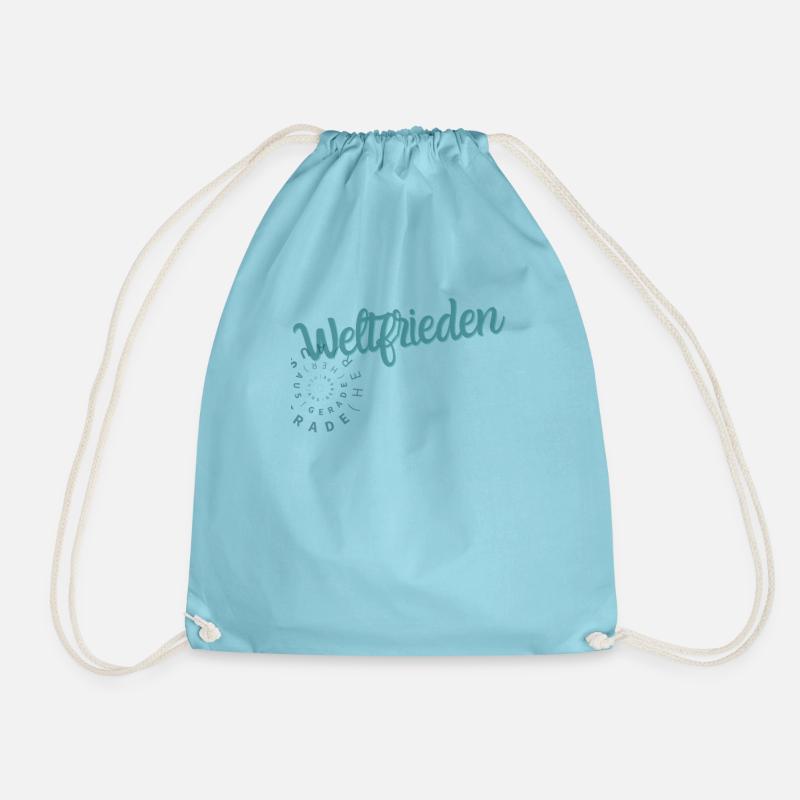Weltfrieden - Turnbeutel - Aqua