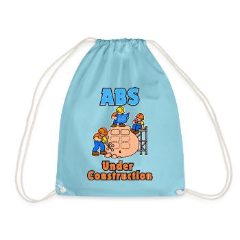 ABS im Bau - Turnbeutel - Aqua - Vorne