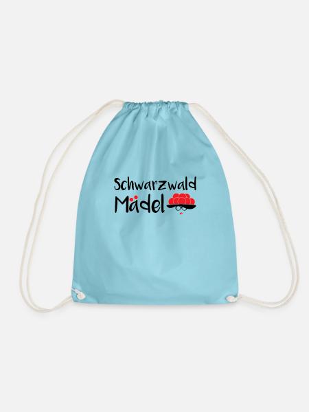 Schwarzwaldmädel Schwarzwald Bollenhut Geschenk - Turnbeutel - Aqua