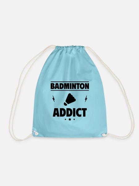 Badminton-Süchtig - Turnbeutel - Aqua