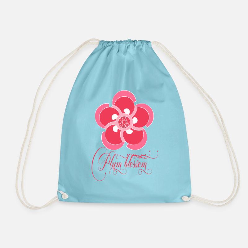 Pflaumenblüte - Turnbeutel - Aqua
