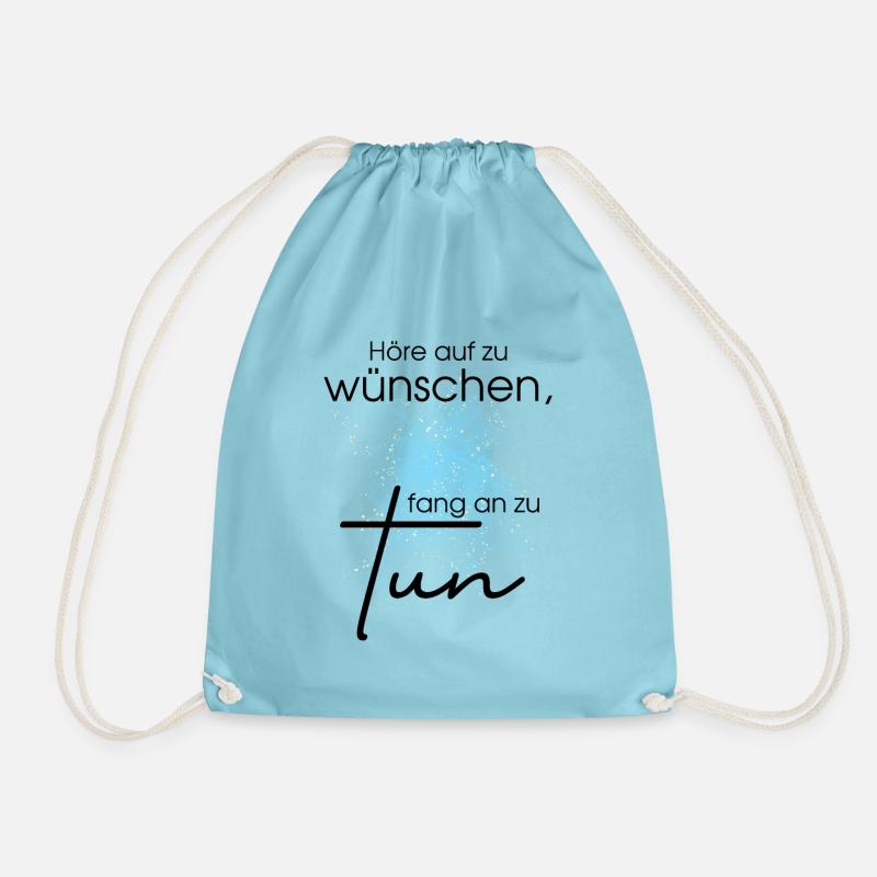 POSITIVE EINSTELLUNG MINDSET Motivation - Turnbeutel - Aqua