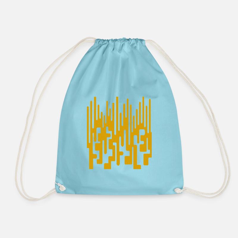 Abstraktes Muster von Cean - Turnbeutel - Aqua
