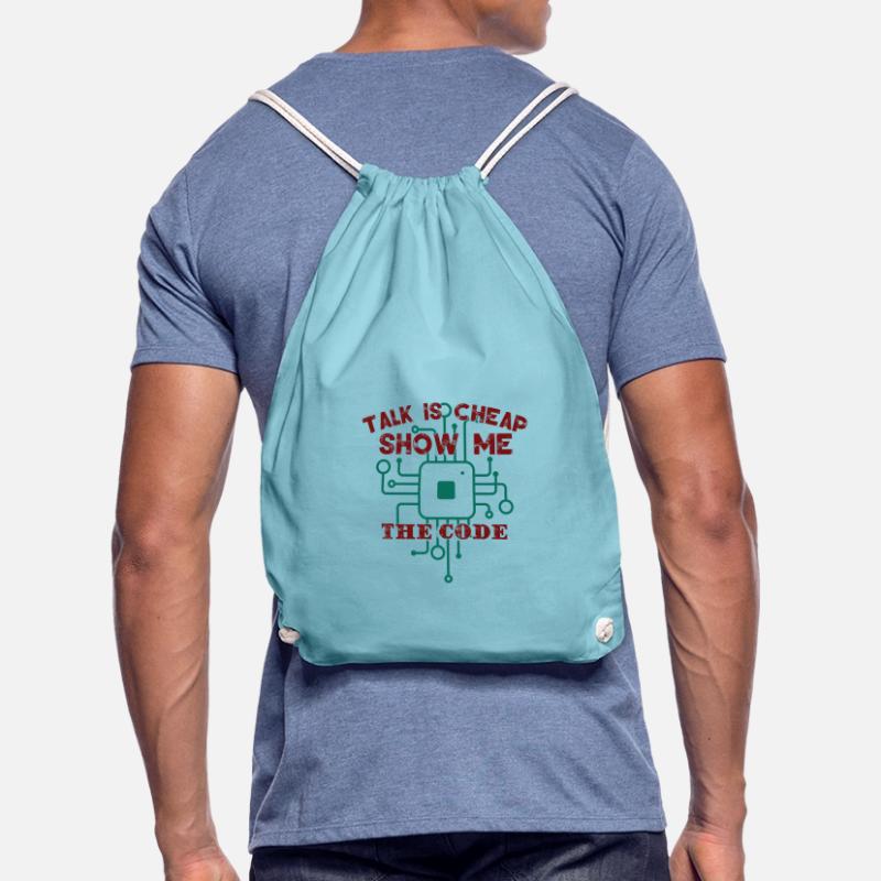 Funny Coder Quote Programming Programmer Drawstring Bag