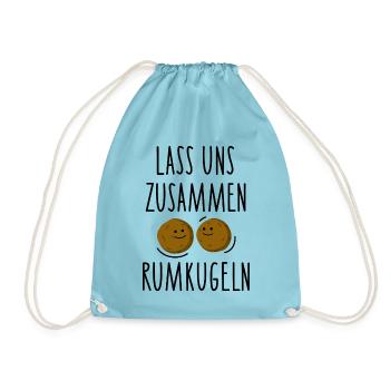 Süßer Spruch für Paare - Turnbeutel - Aqua - Vorne