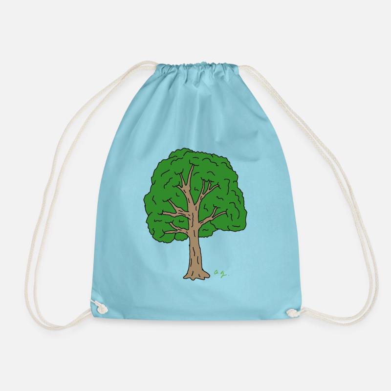 Baum - Turnbeutel - Aqua