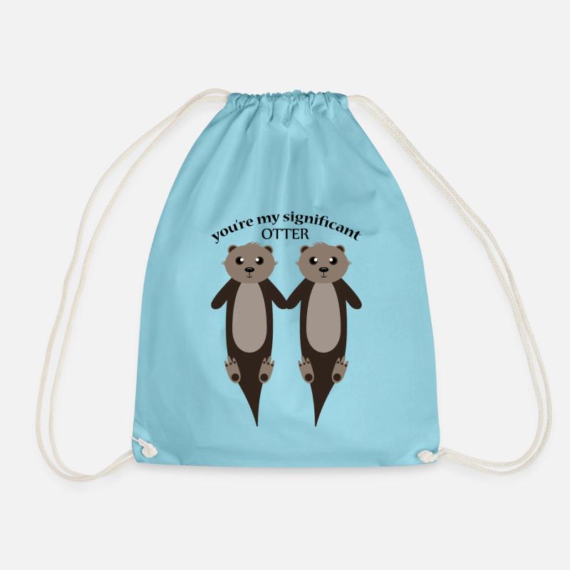 Du bist mein bedeutender Otter - Turnbeutel - Aqua