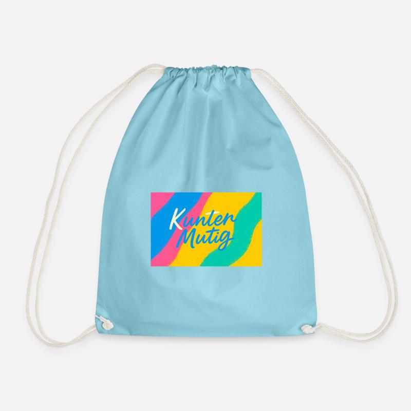 Kunter Mutig Farbexplosion - Turnbeutel - Aqua
