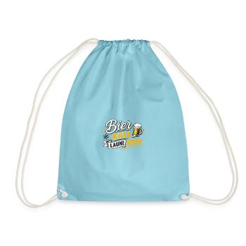 Beer cold, mood warm - Drawstring Bag - aqua - Front