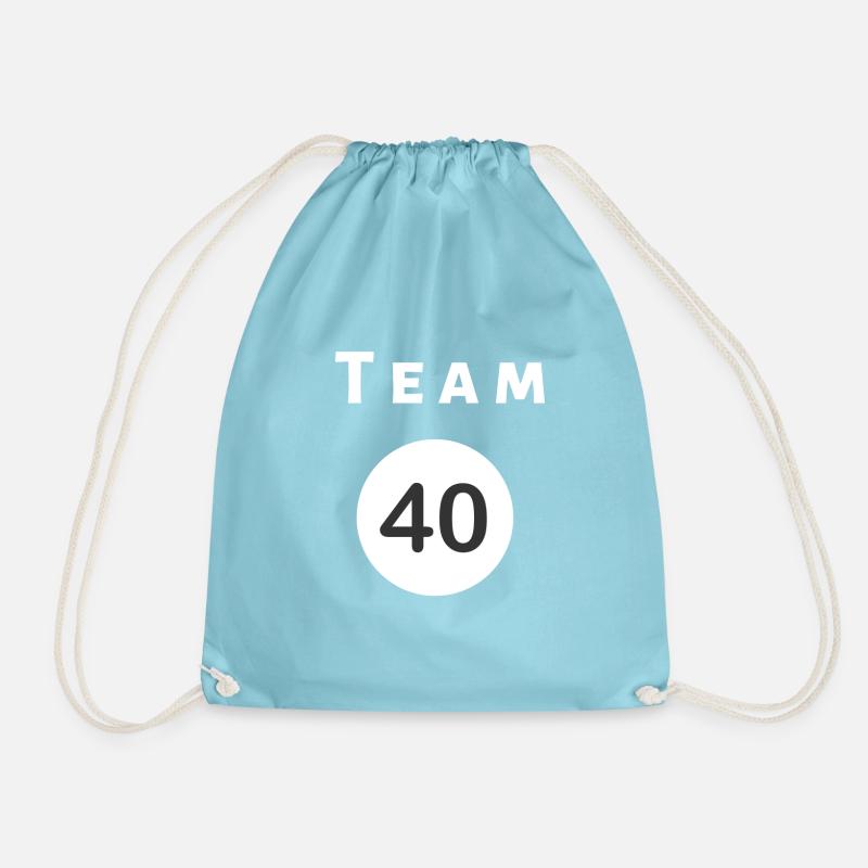 ich bin 40 Geburtstag Geschenk 40 Geburtstag - Turnbeutel - Aqua
