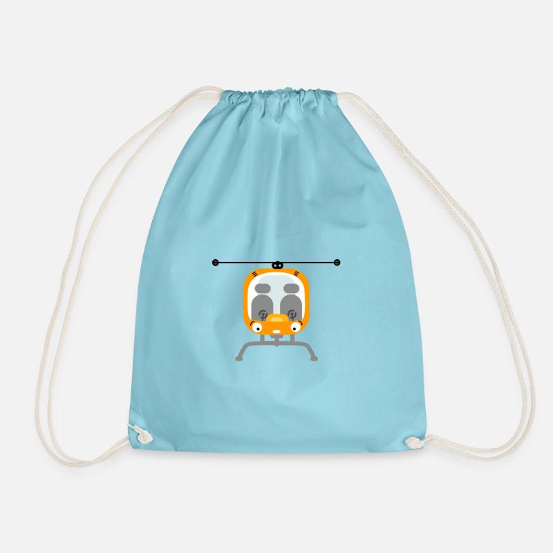 Hubschrauber - Turnbeutel - Aqua