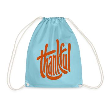 Dankbarkeit  - Turnbeutel - Aqua - Vorne