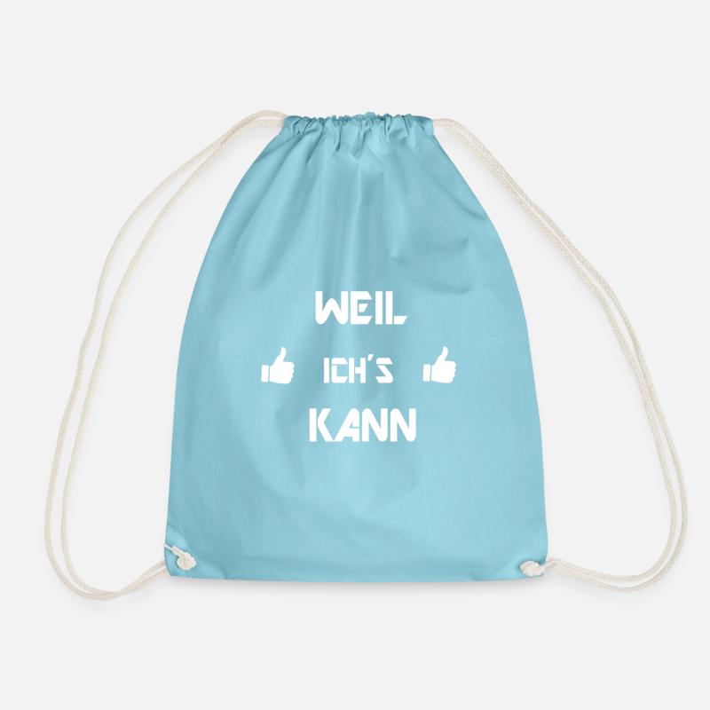 WEIL-ICH´S-KANN - Turnbeutel - Aqua
