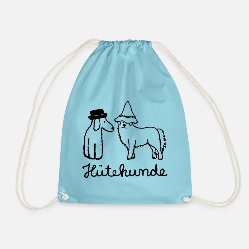 Hütehunde Hunde mit Hut - Turnbeutel - Aqua