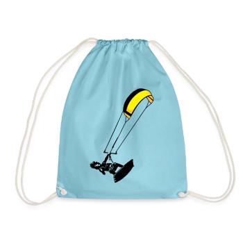 kite-surf - Turnbeutel - Aqua - Vorne