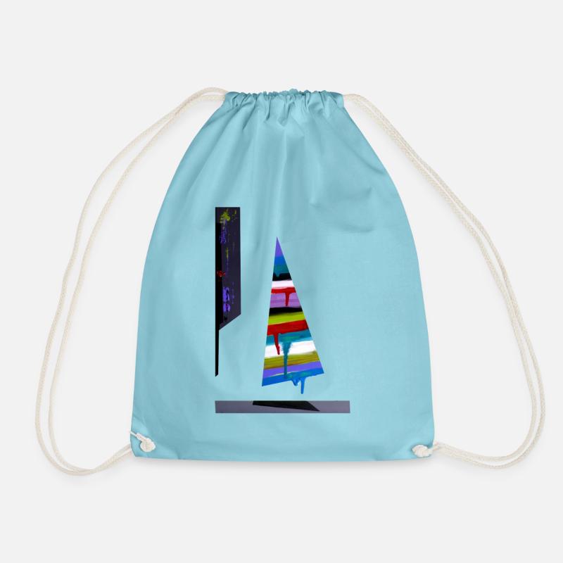 Pyramide - Turnbeutel - Aqua