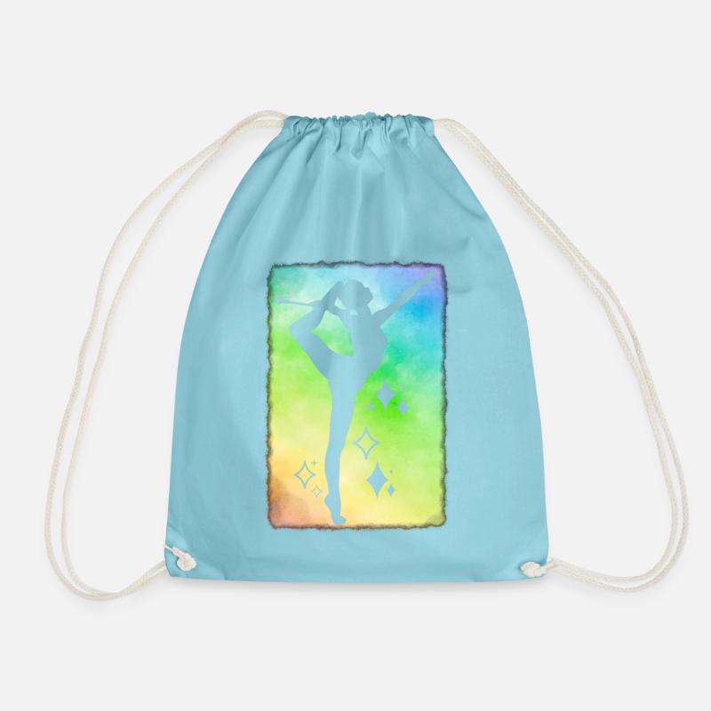 Twirleuse raindow background - Sac de sport léger - aqua
