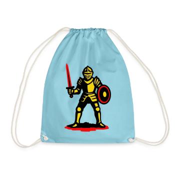 Chevalier jaune à l’épée rouge - Sac de sport léger - aqua - Devant