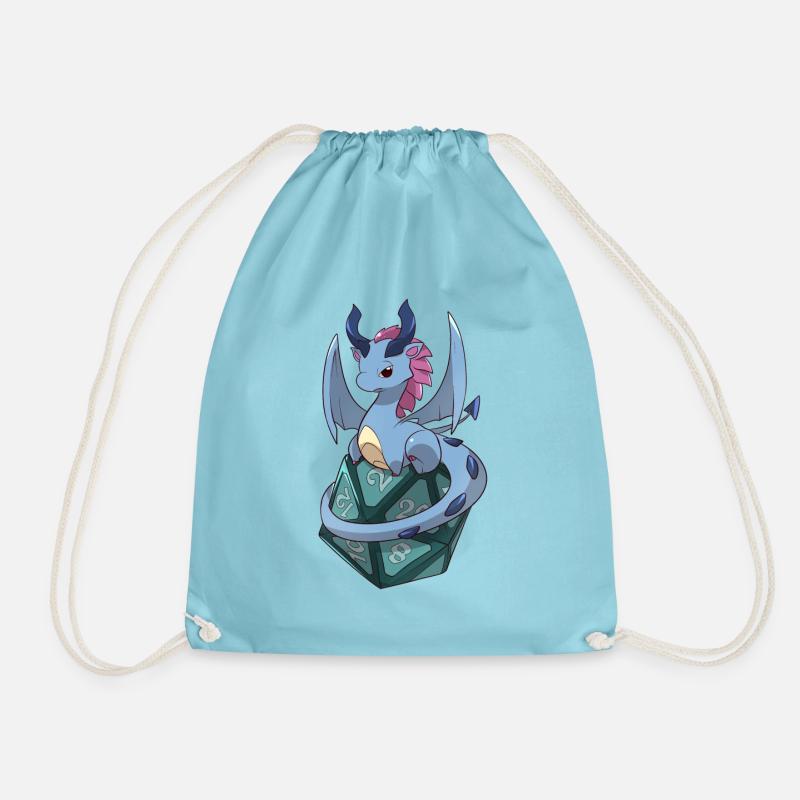 Dragon D20 - Drawstring Bag - aqua