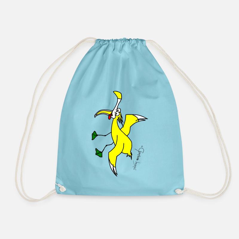 Screechgull - Larus Vocifer - Drawstring Bag - aqua