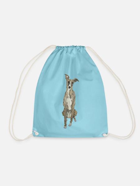 Windhund Greyhound Hundeliebe Hundesport Doglove - Turnbeutel - Aqua