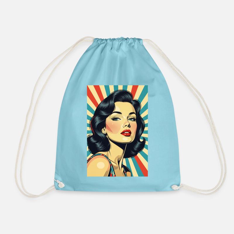 Retro-Stil Diva R01 - Turnbeutel - Aqua