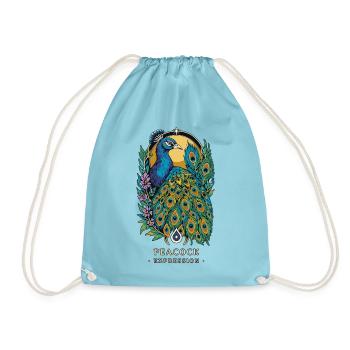 PEACOCK TOTEM Ausdruck - Turnbeutel - Aqua - Vorne