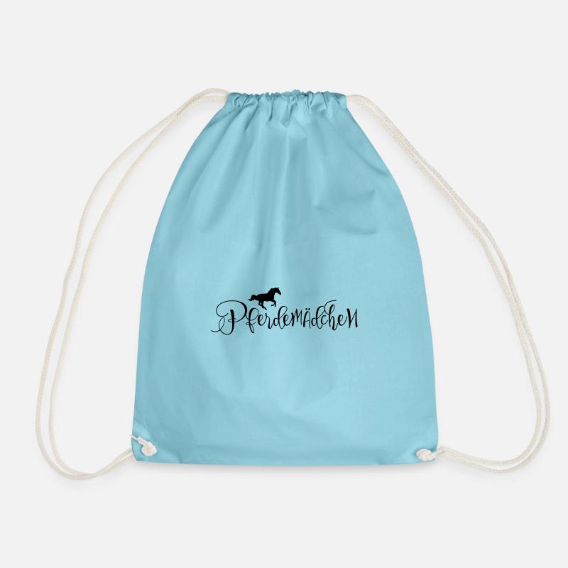 Pferdemädchen - Turnbeutel - Aqua