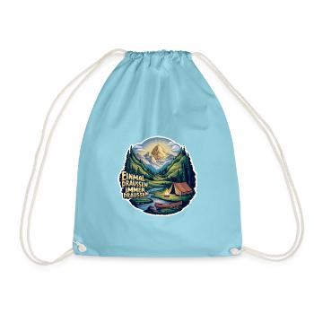 Einmal Camper immer Camper Naturerlebnis pur - Turnbeutel - Aqua - Vorne