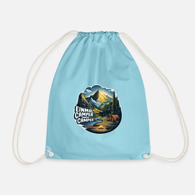 Einmal Camper immer Camper Naturerlebnis pur - Turnbeutel - Aqua