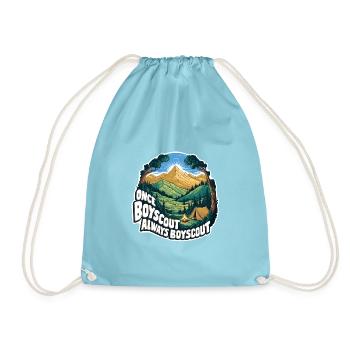 Once a camper, always a camper, pure nature experience - Drawstring Bag - aqua - Front