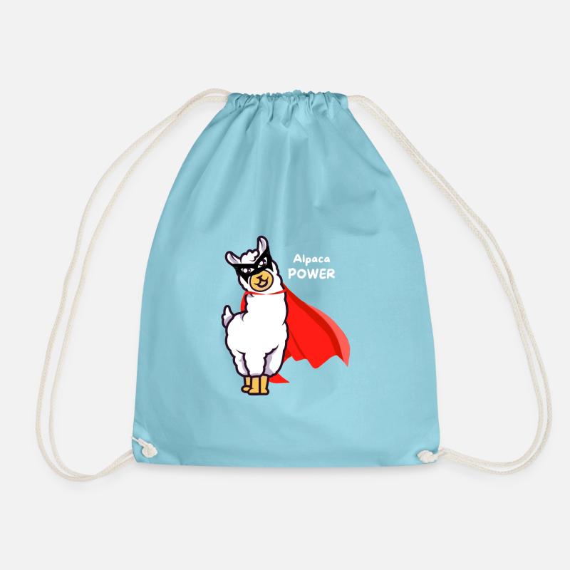 AlpacaPower - Drawstring Bag - aqua