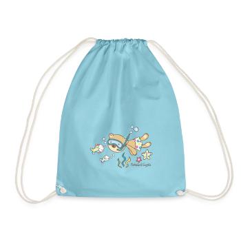 Schnorchelbärchen - Turnbeutel - Aqua - Vorne