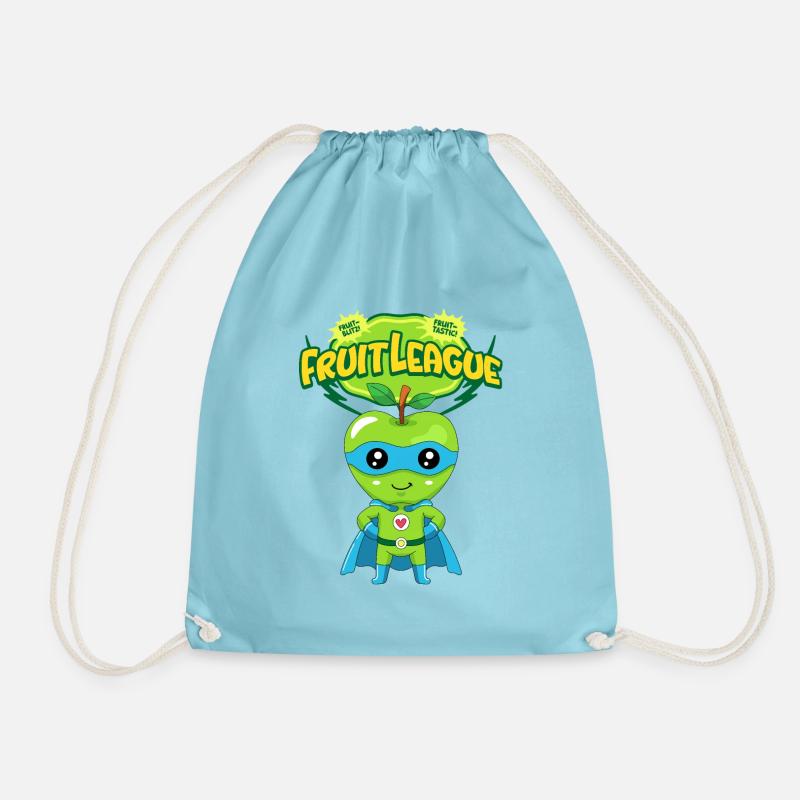 Apple in a suit - Drawstring Bag - aqua