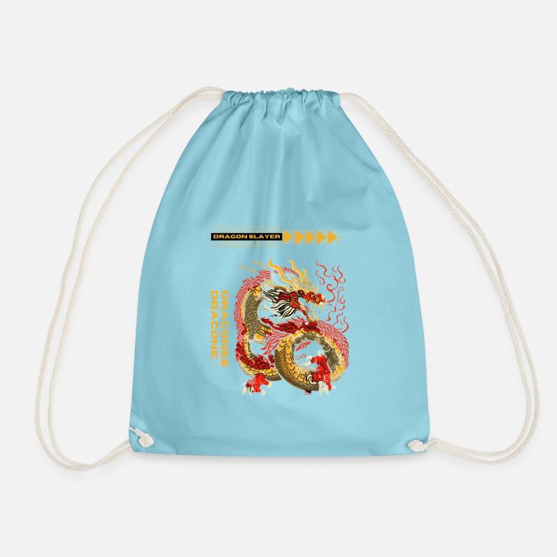 Dragon Slayer - Drawstring Bag - aqua