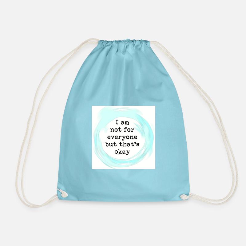 Be yourself - Drawstring Bag - aqua