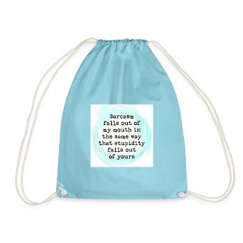 Sarcasm is my language - Drawstring Bag - aqua - Front