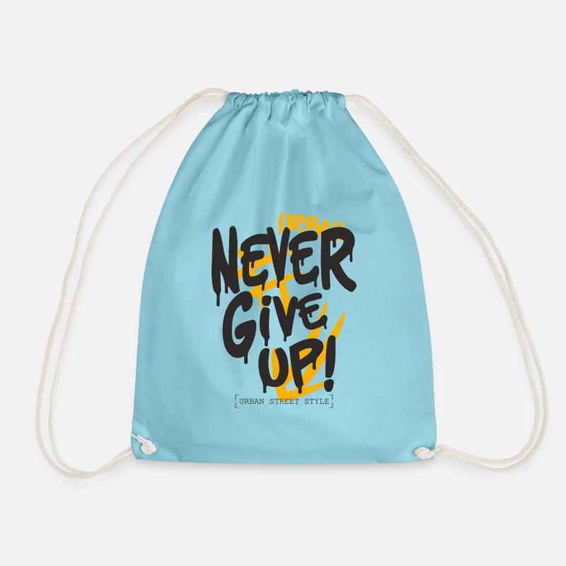 nevergiveup - Turnbeutel - Aqua