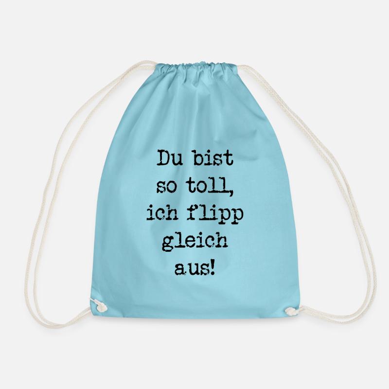 You are so great - Drawstring Bag - aqua