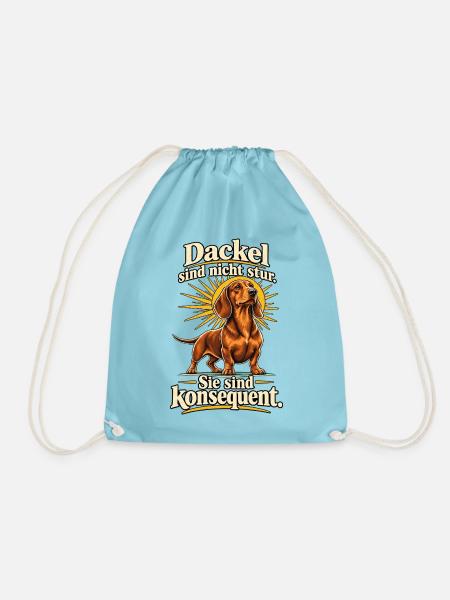 Dackelbesitzer Dackel Spruch Stur Humor - Turnbeutel - Aqua