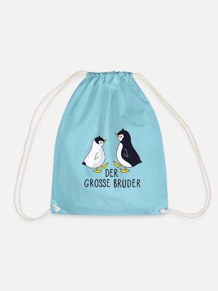 Der Große Bruder (Pinguin) - Turnbeutel - Aqua