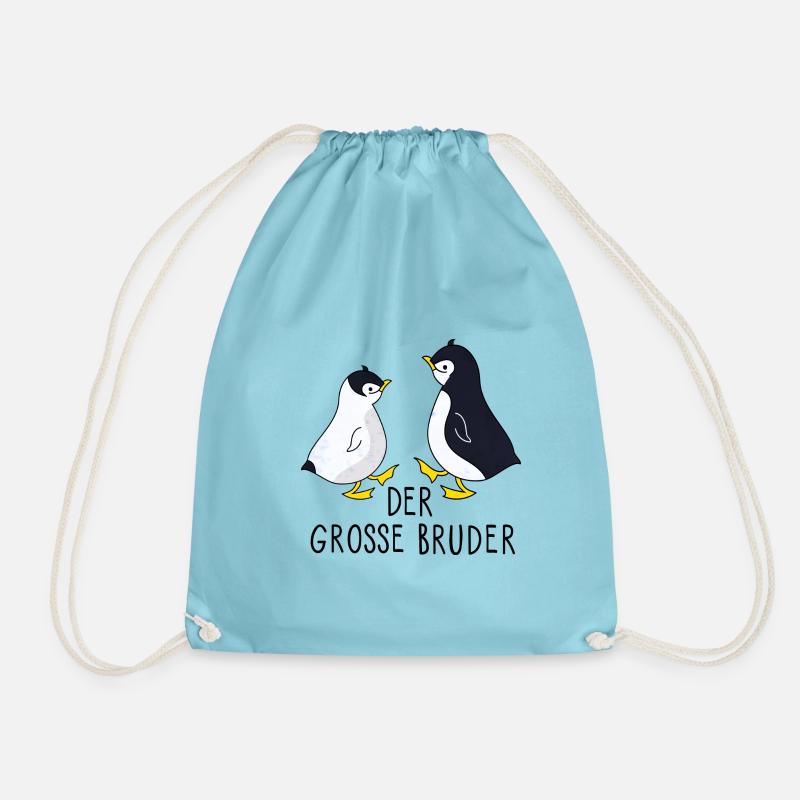 Der Große Bruder (Pinguin) - Turnbeutel - Aqua