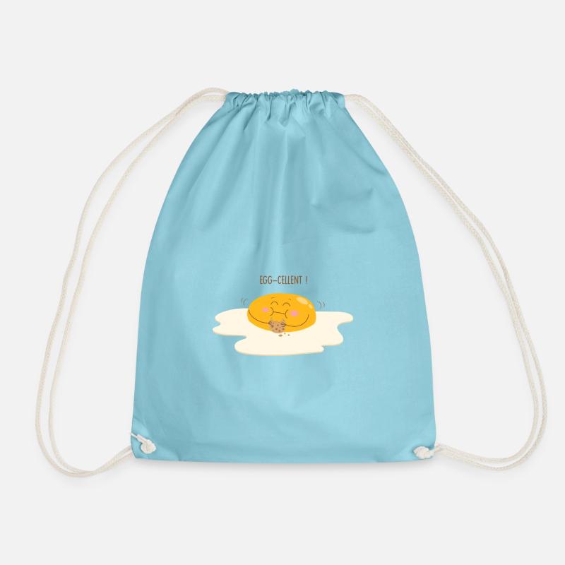 Egg-cellent - Drawstring Bag - aqua