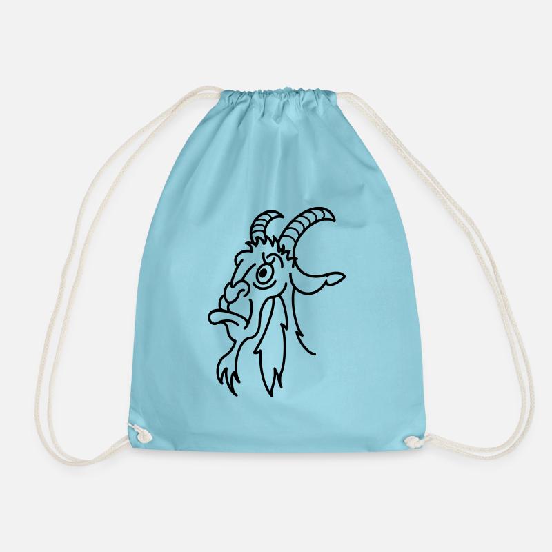 Billy goat - Drawstring Bag - aqua