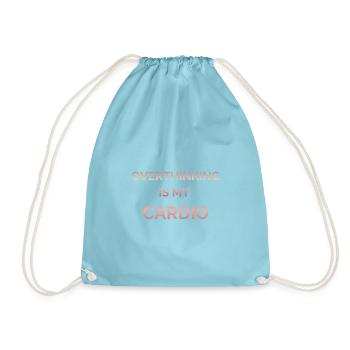 Trop réfléchir est mon texte sur le gradient cardio - Sac de sport léger - aqua - Devant